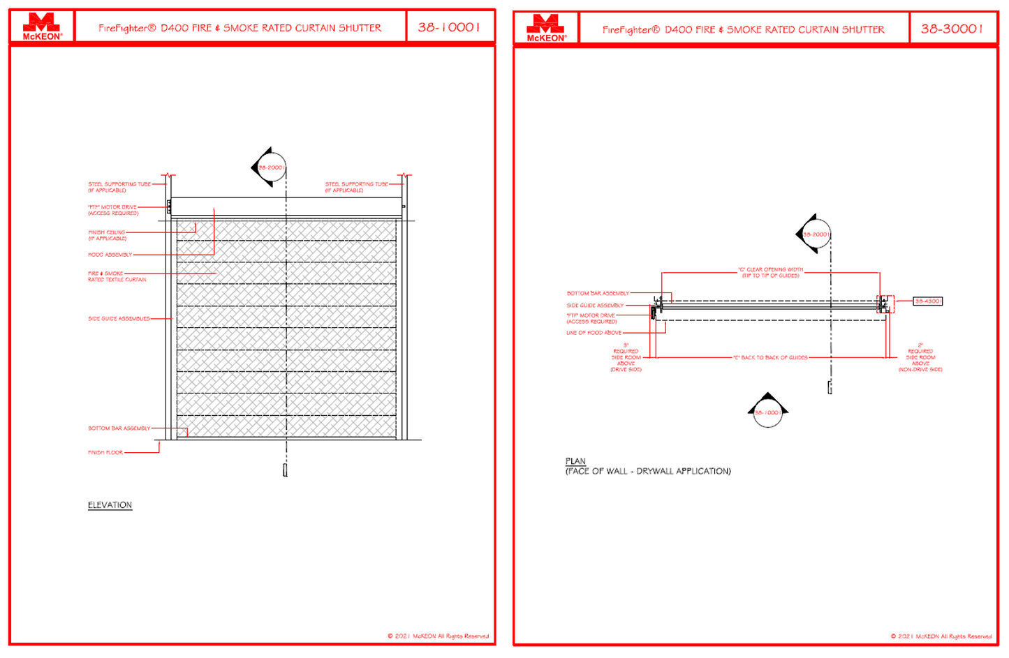 UL 10B-Rated FireFighter® Model D400 | Coiling Fire Curtain Shutter (90-min UL 10B)